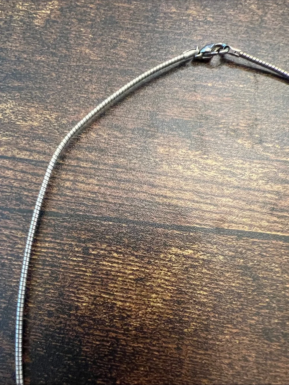 Black Hematite Donut Pendant Necklace in an Italian made 925 Omega chain